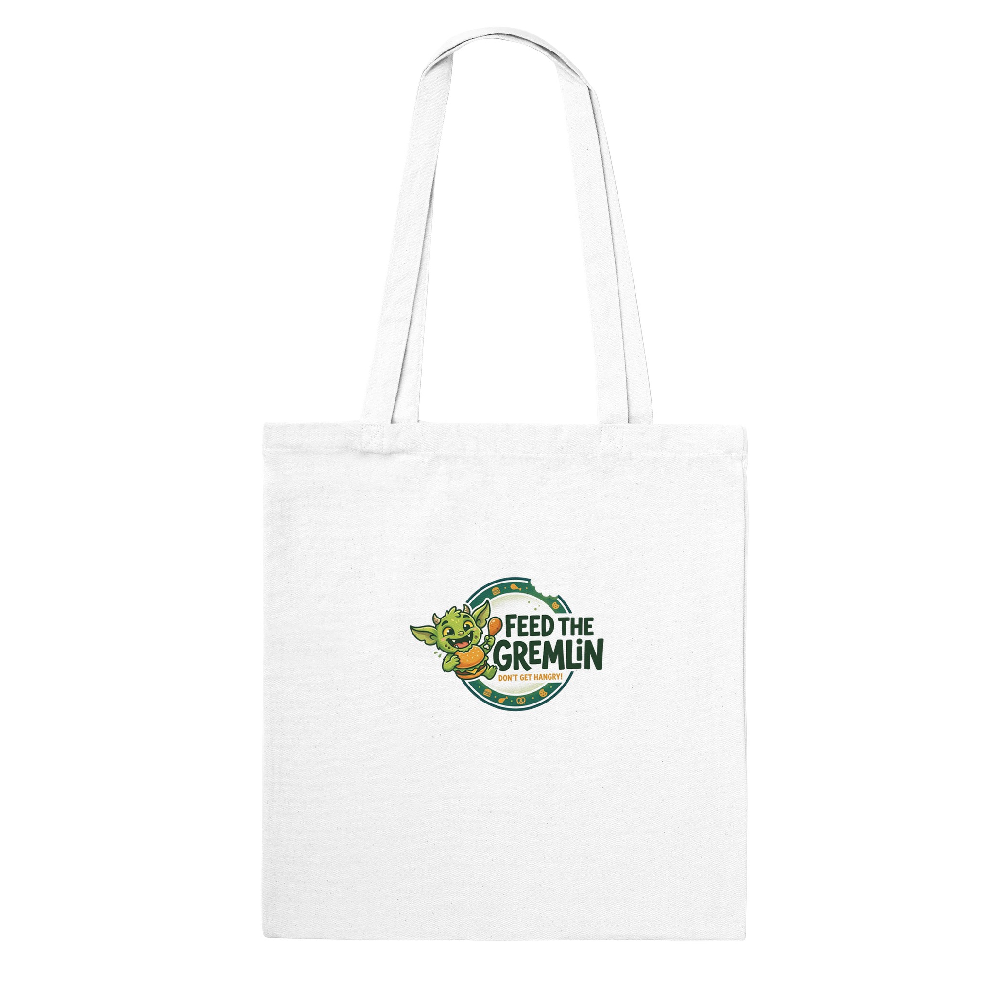 Feed The Gremlin Tote Bag | Funny Cartoon Monster Bag | Novelty Gift